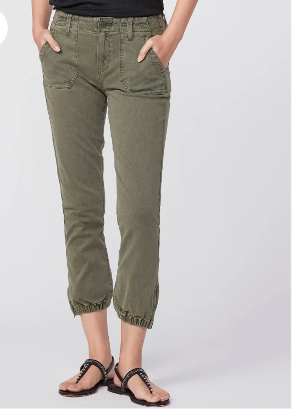 MAYSLIE Women’s Olive Green Jogger Pants – Size 33